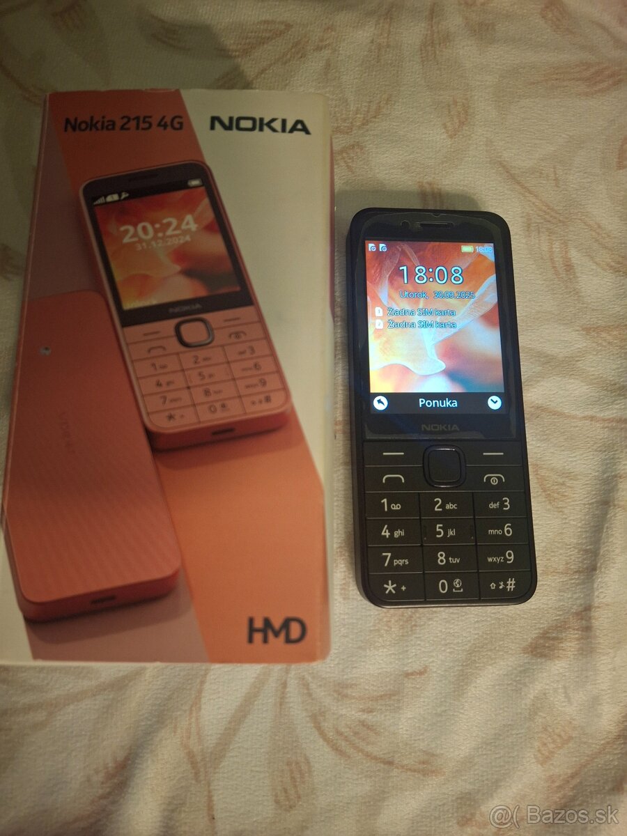 Nokia 215 dual sim 4g čierny v peknom stave komplet krabica