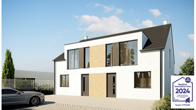 Novostavba nízkoenergetického rodinného dvojdomu, Moldava na