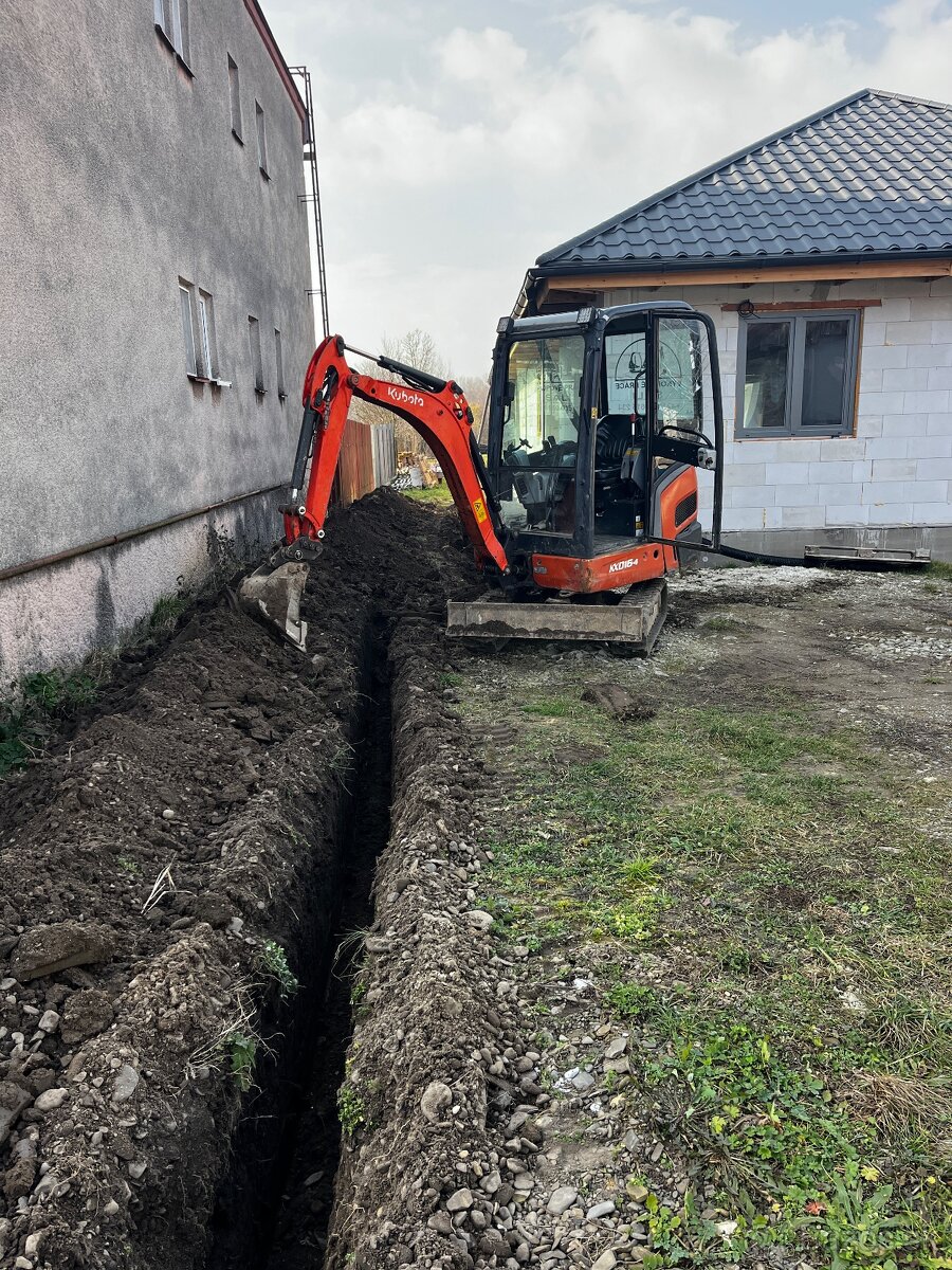 Zemné a výkopové práce, Minibager, nákladná doprava bager