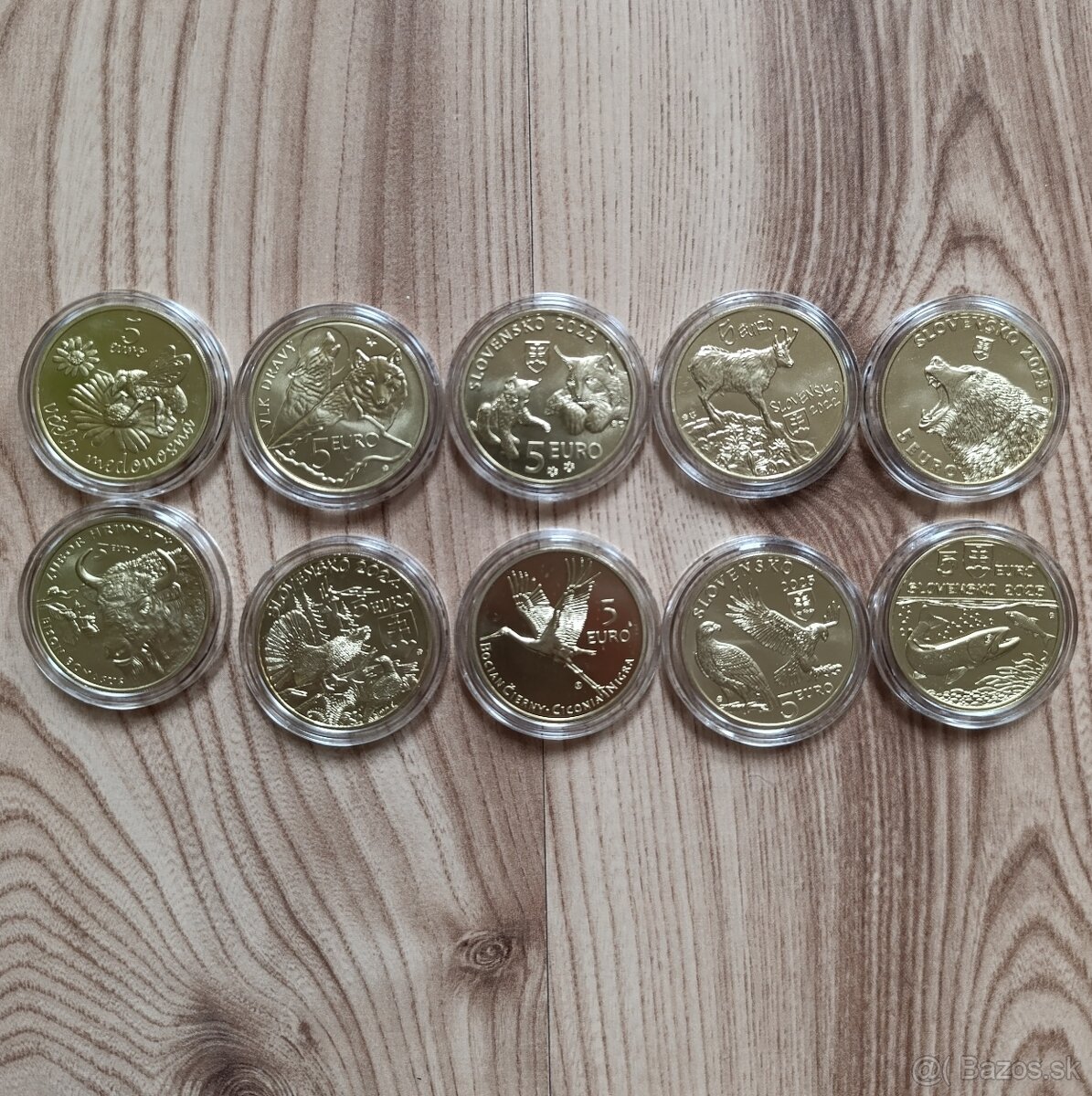 5 euro Slovensko kompletná zbierka 10 ks