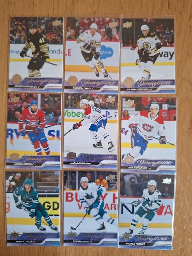 Hokejove karty,kartičky Young Guns 2023/24