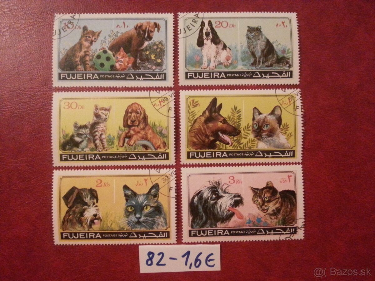 Postove znamky fauna