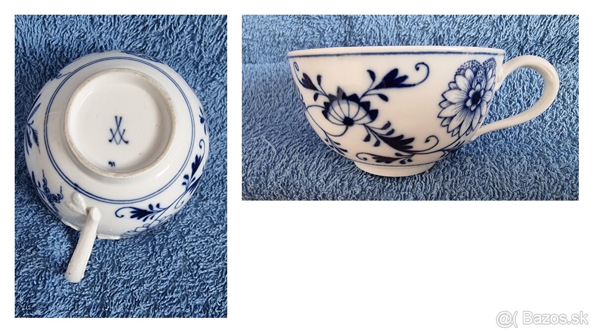 Starožitná porcelánová šálka - MEISSEN