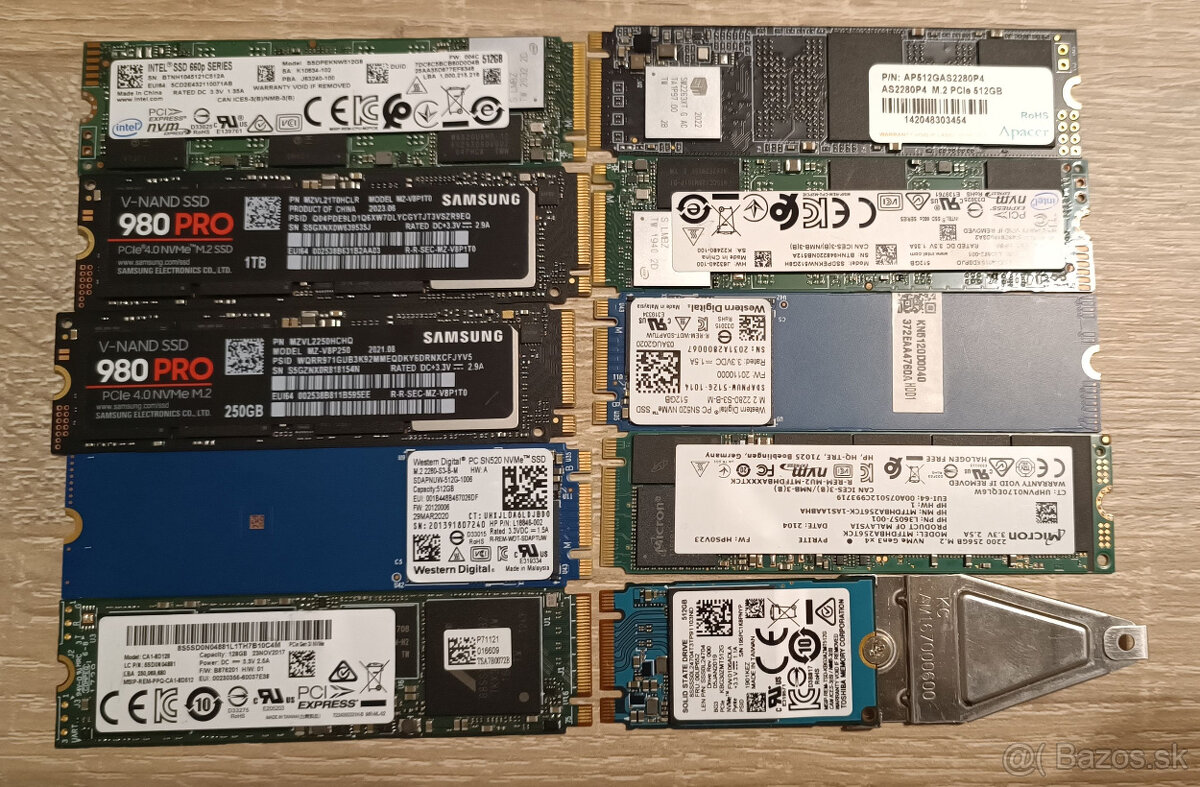 Predám disky SSD M.2