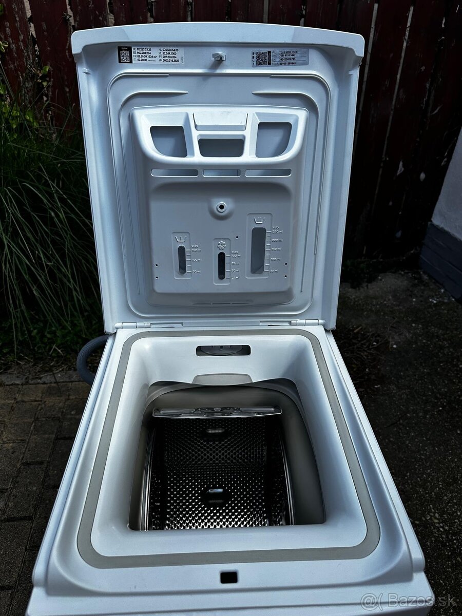 Nepouzivana pracka este v zaruke Whirpool TDLR 5030L