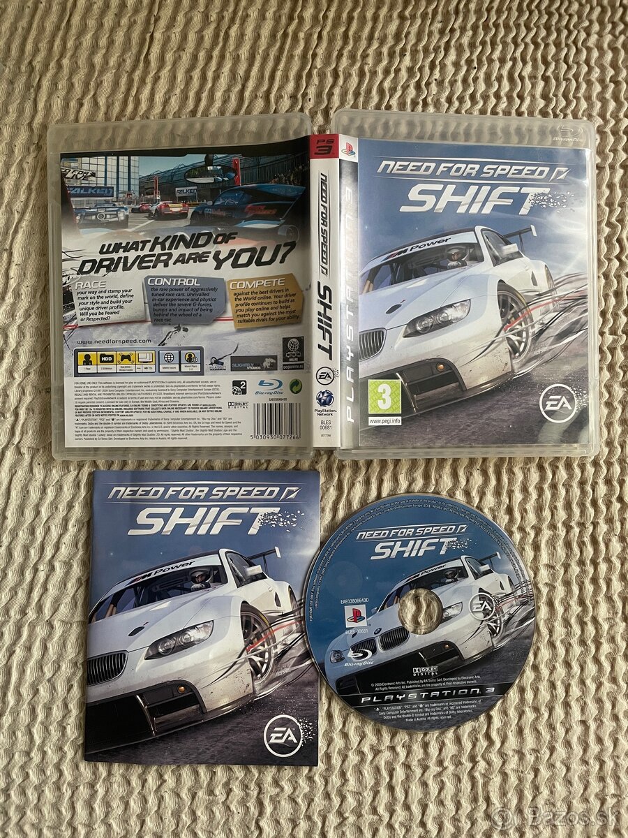 Need For Speed Shift (Playstation 3 PS3 videohra)