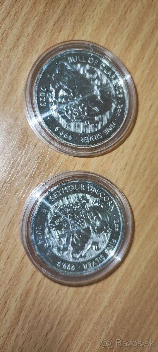 2 OZ strieborné mince 999/1000