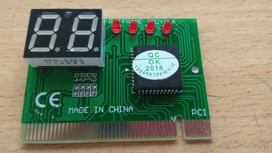 testovací PCI modul pre maticne dosky
