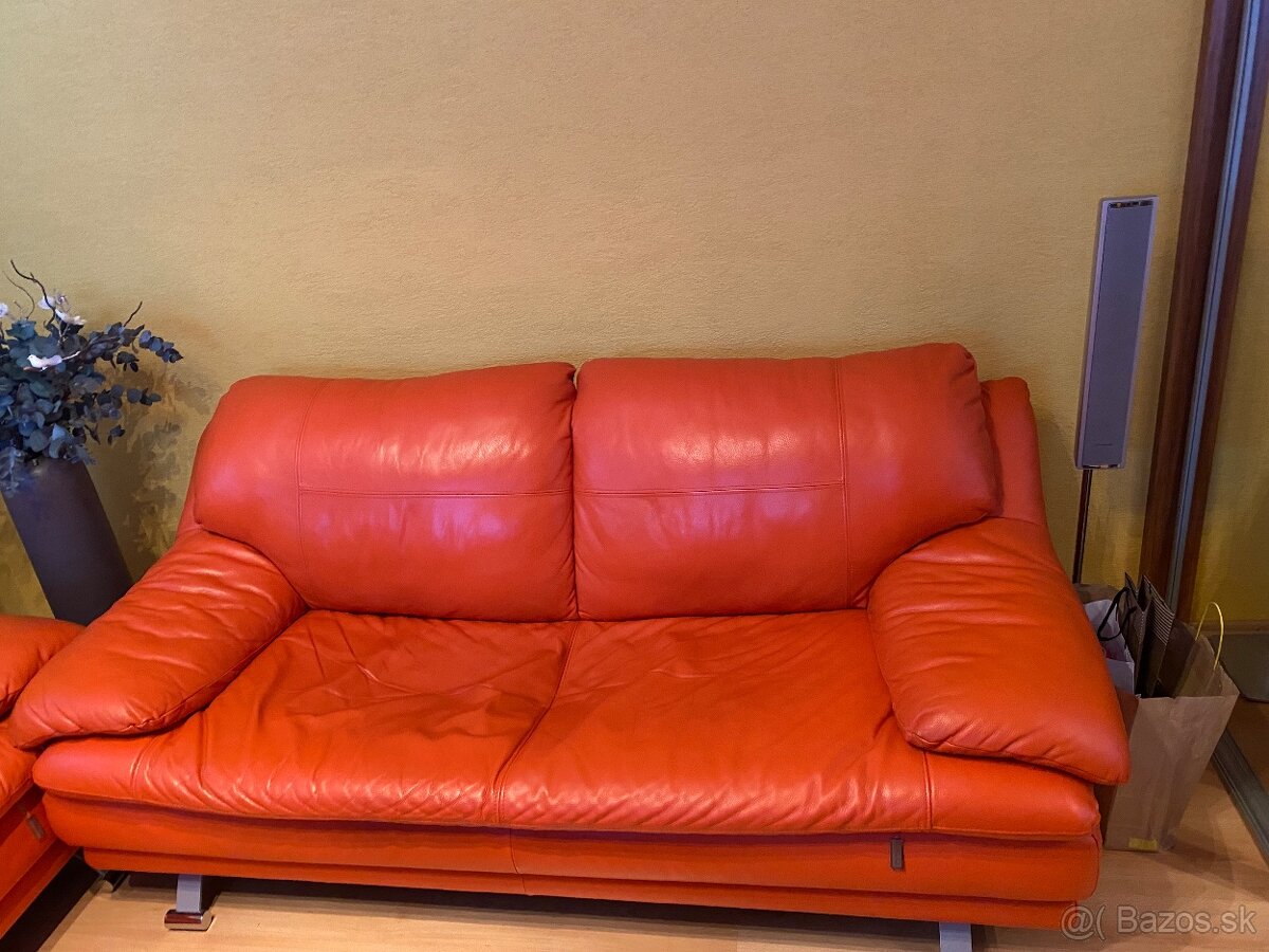 Kožená sedacia súprava 2 kusy