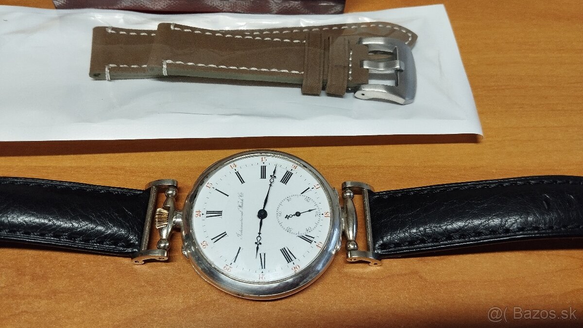 Krásné starožitné hodinky IWC Schaffhausen + pasek navíc