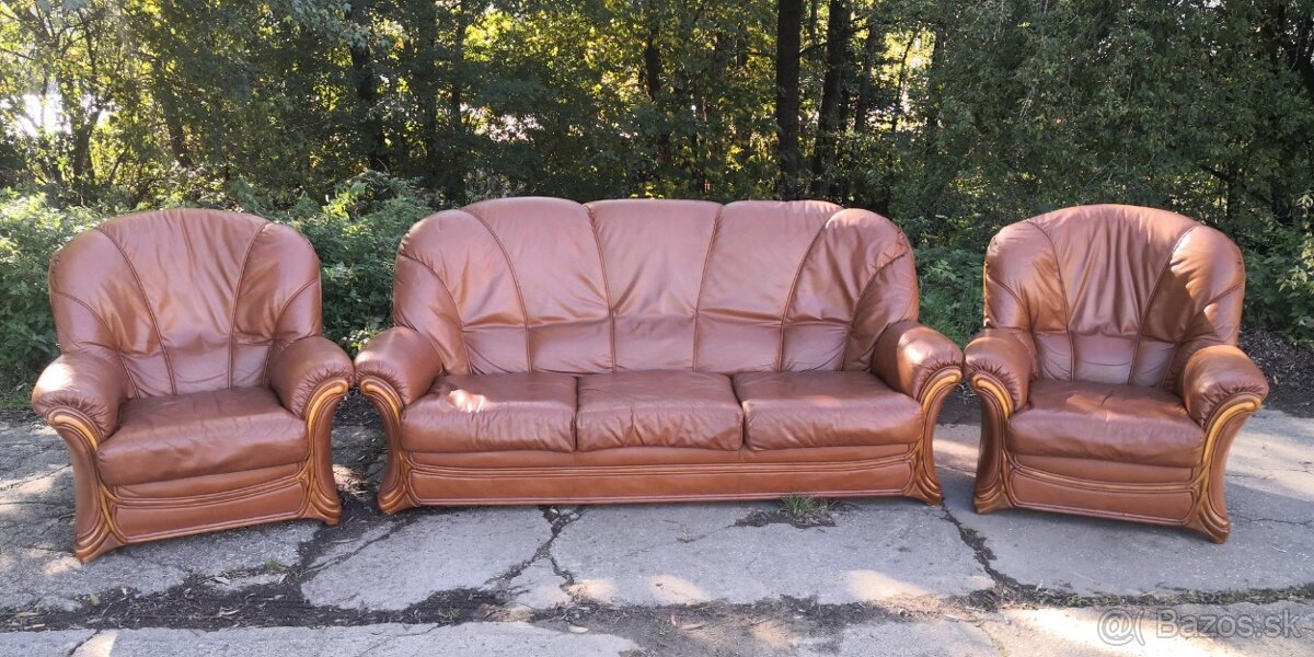 Kožena sedací súprava 3+1+1