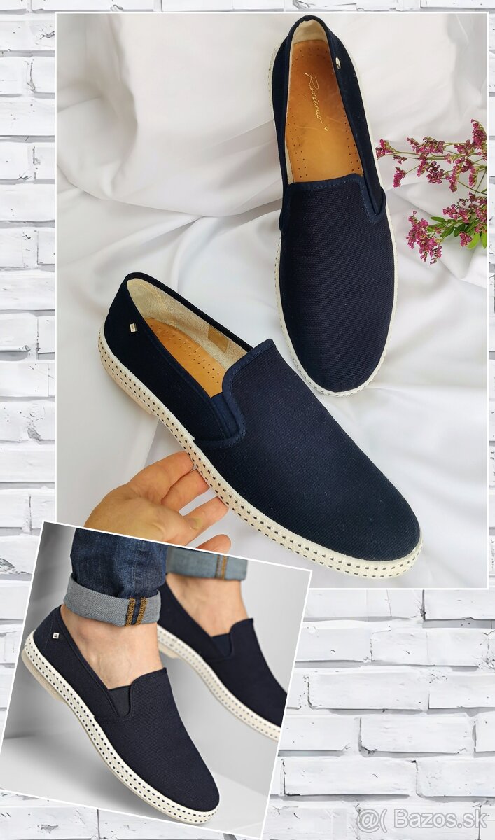 RIVIERAS - luxusné pánske mokasíny/prezuvky - veľkosť 46