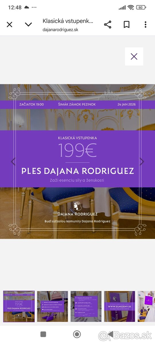 Vstupenky na ples dajana Rodriguez