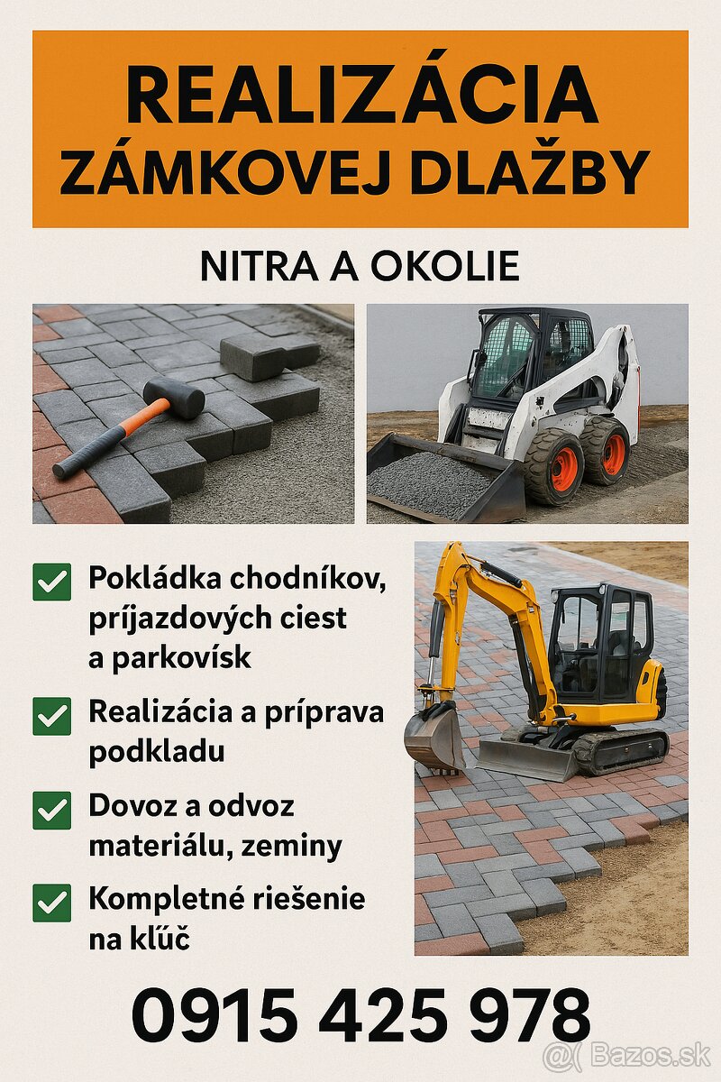 Realizácia zámkovej dlažby