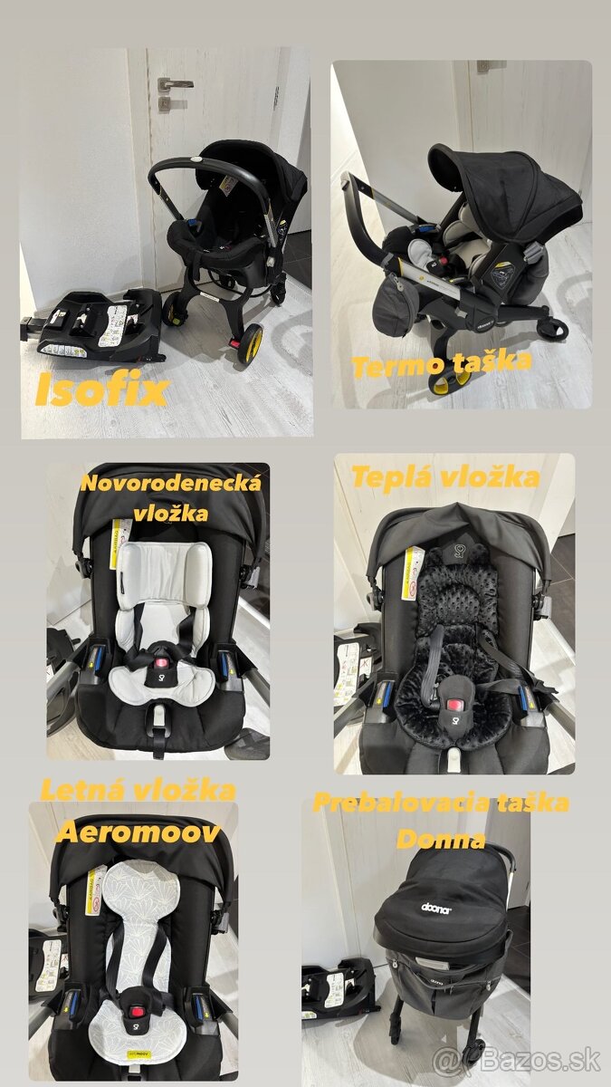 Autosedačka Doona Plus + isofix + príslušenstvo