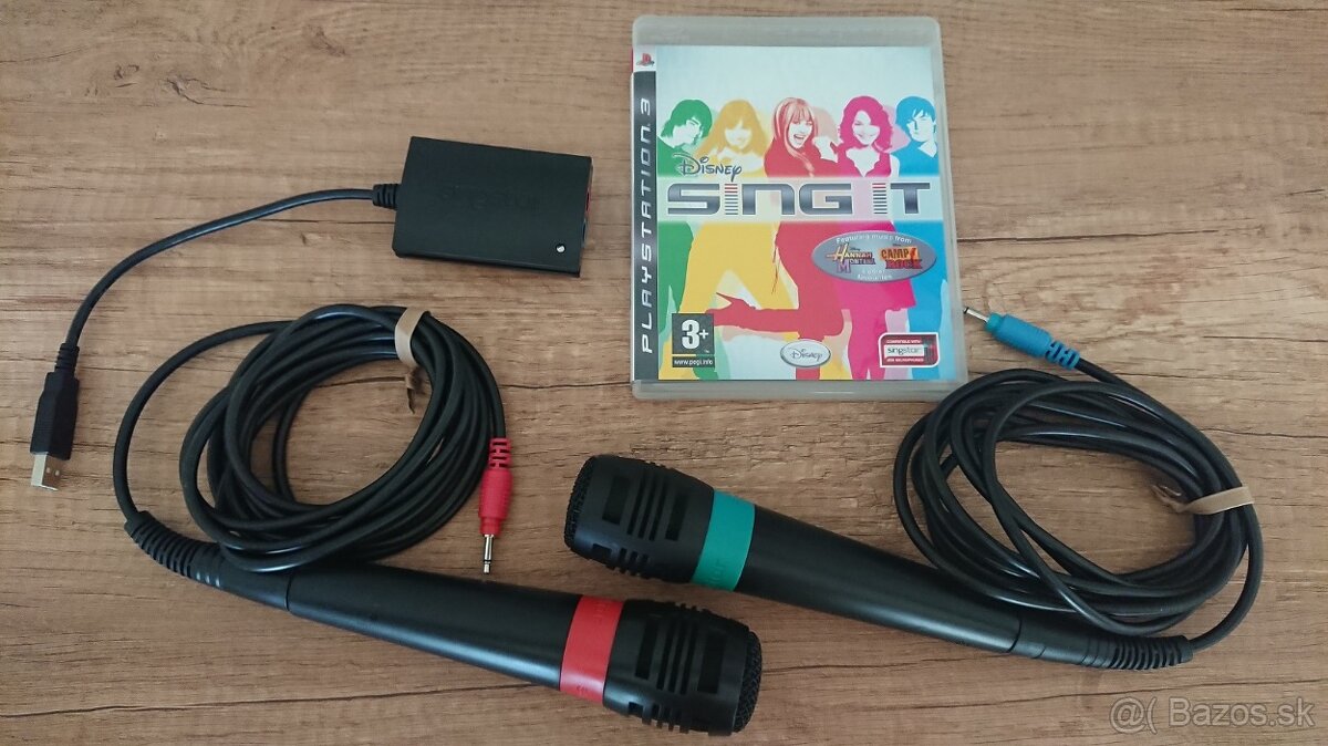 PS mikrofóny a hra Singstar na playstation 3