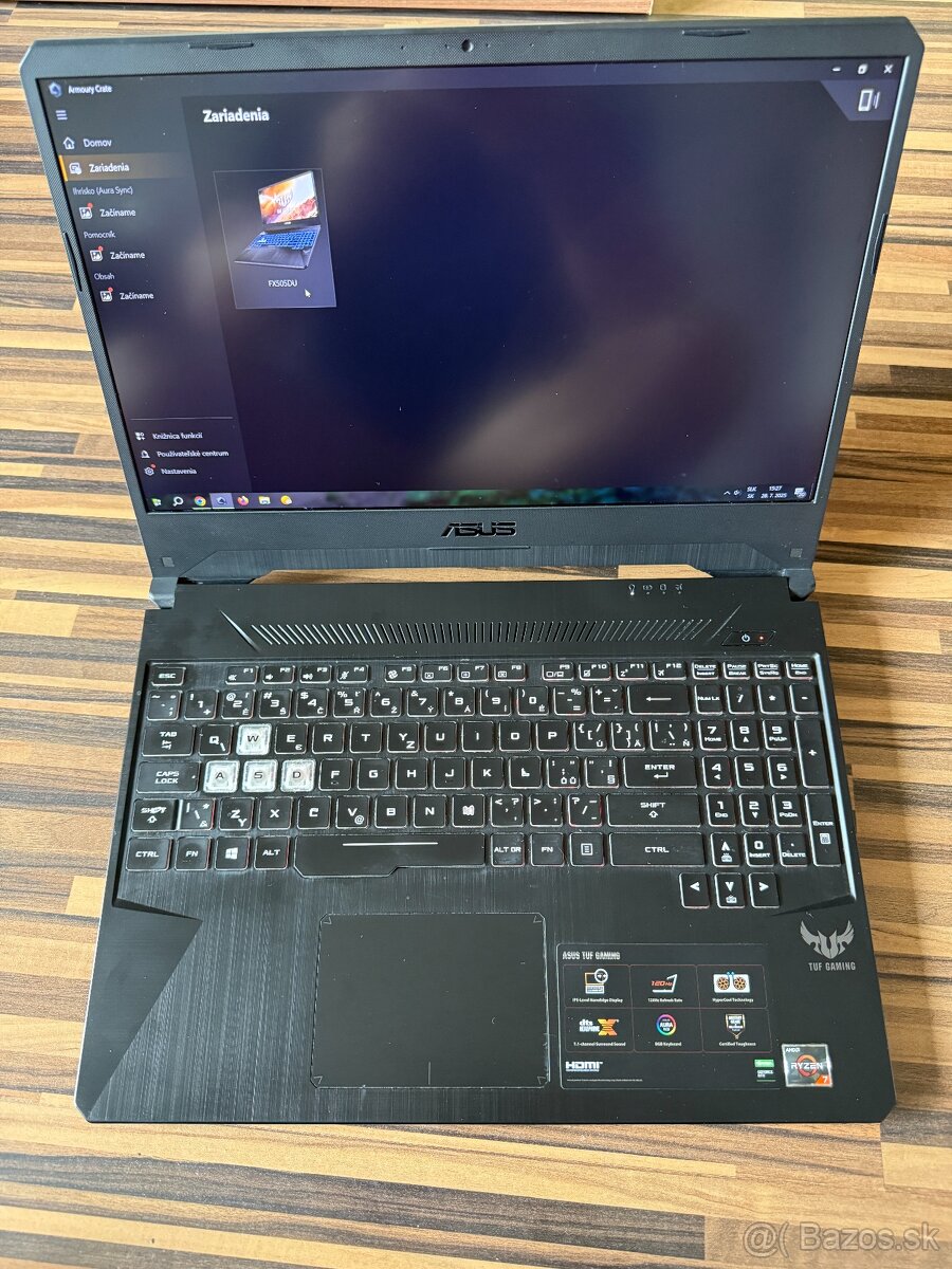 Asus TUF Gaming FX505DU + myš + taška