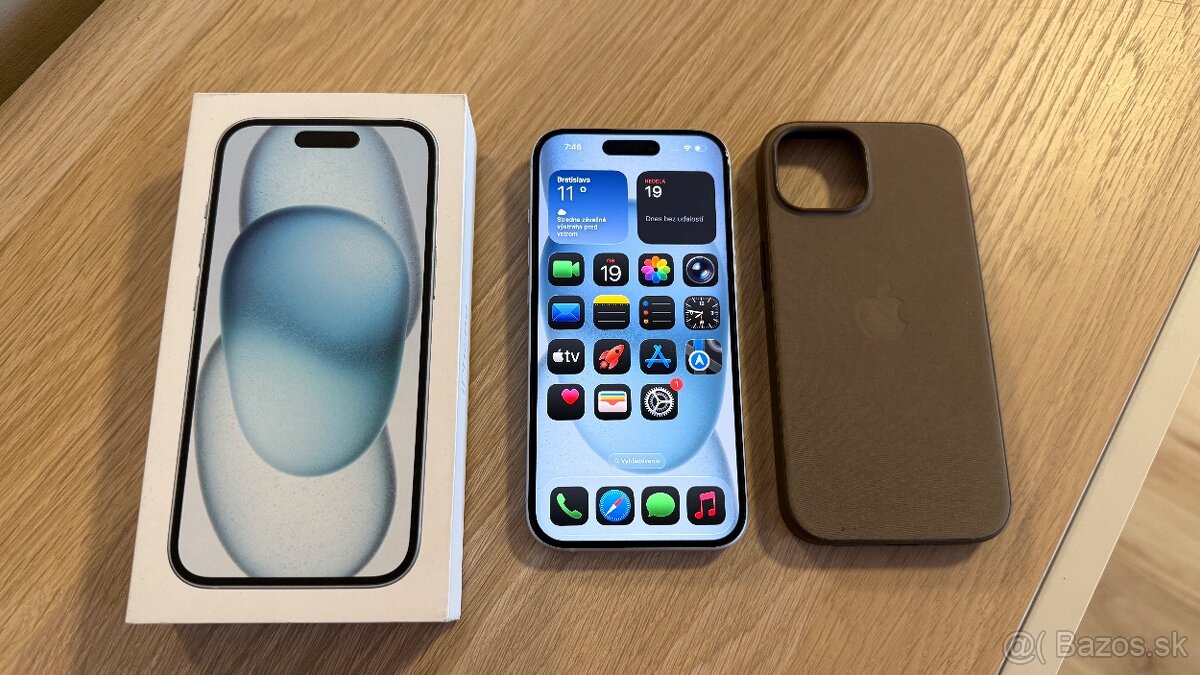 Vymenim predam iPhone 15 Blue 128gb ako uplne novy
