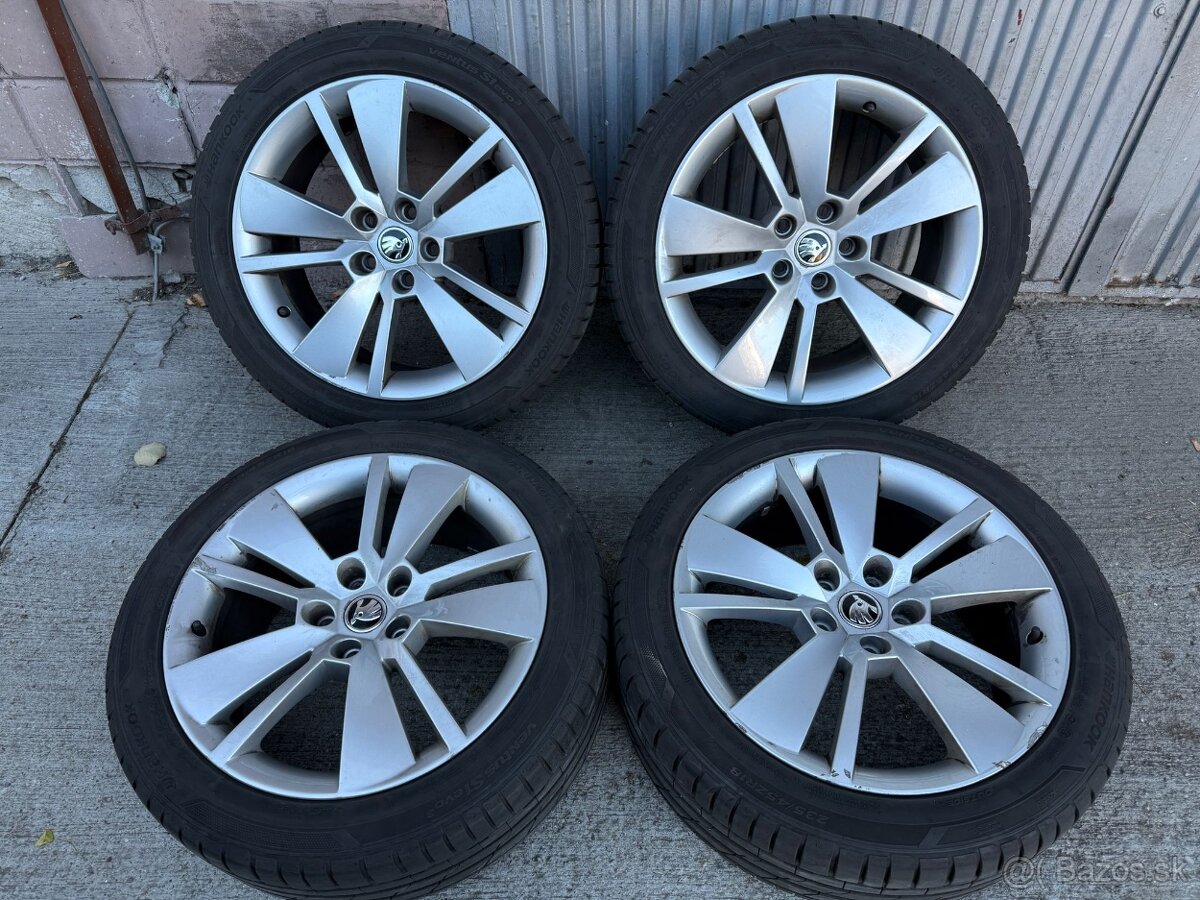 18" Elektrony SKODA 5x112 s letnymi pneu 235/45 R18