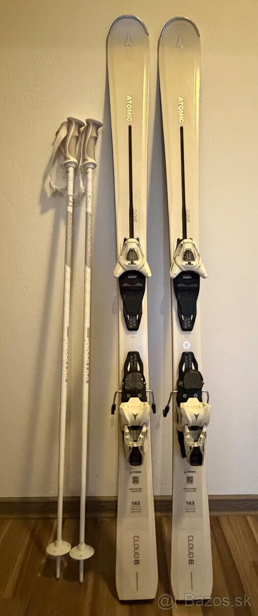 Dámske lyže Atomic 143 cm + palice