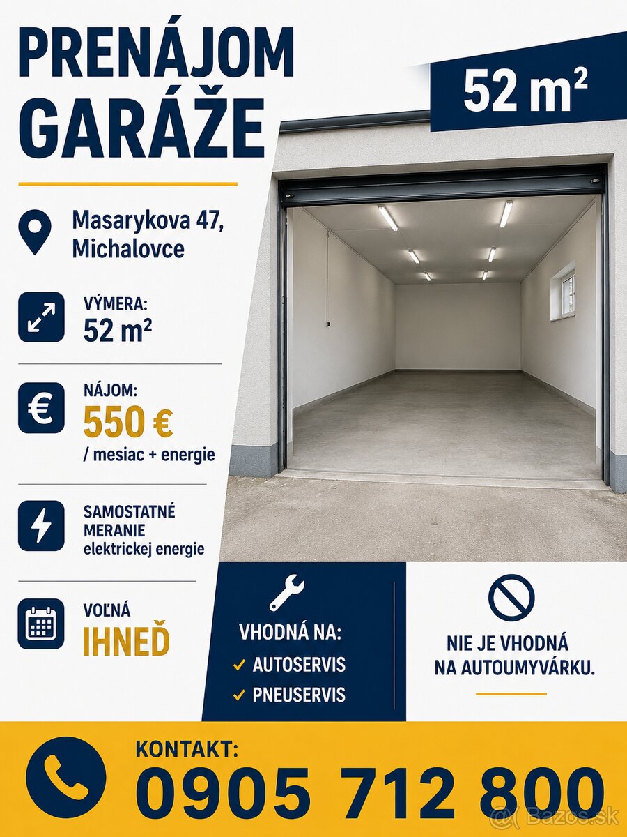 Prenajom garaže na podnikanie