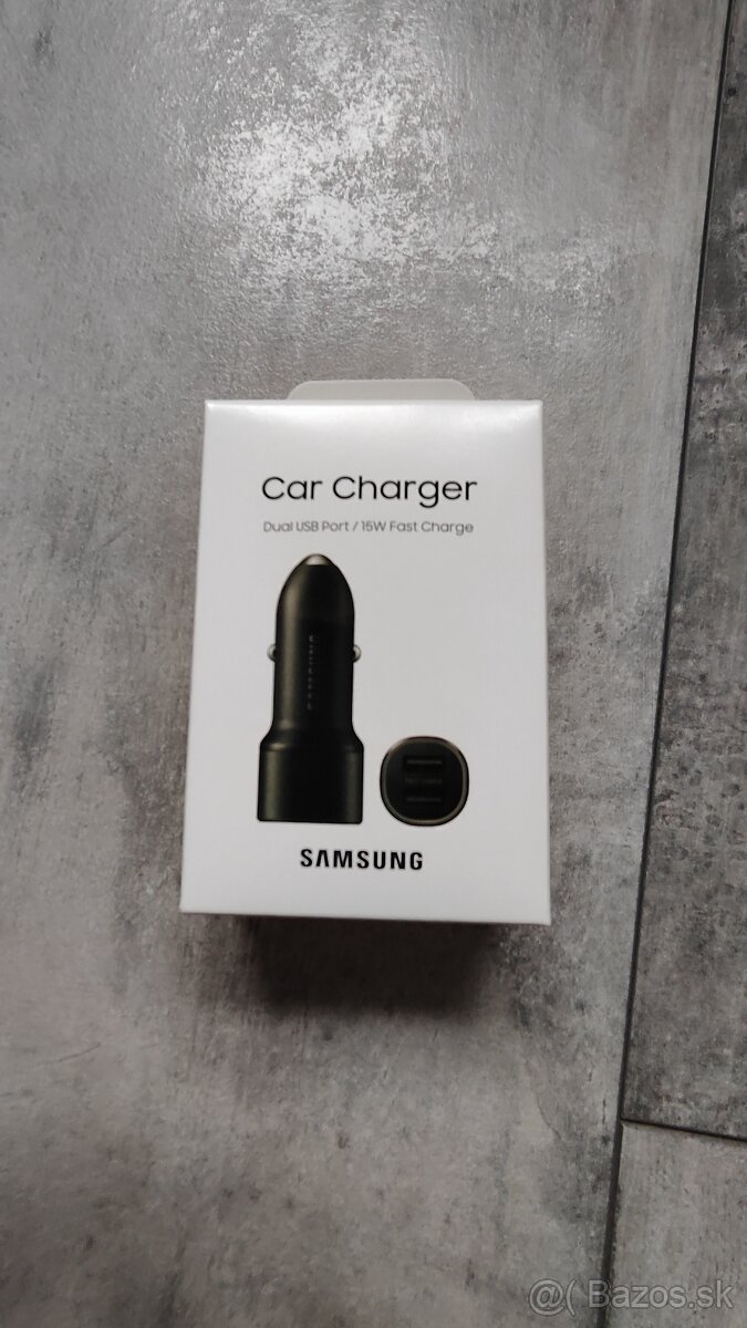 SAMSUNG Duálna autonabíjačka s podporou rýchlonabíjania (15W