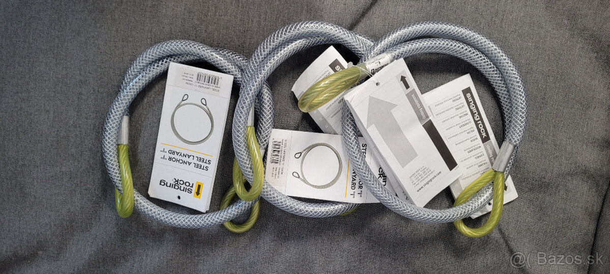 3 x Singing Rock Steel Lanyard "I" 100 cm