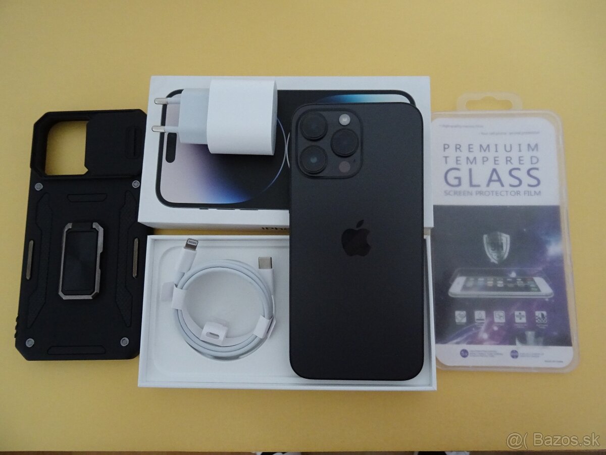 iPhone 14 PRO MAX 128GB BLACK - ZÁRUKA 1 ROK -PERFEKTNY STAV