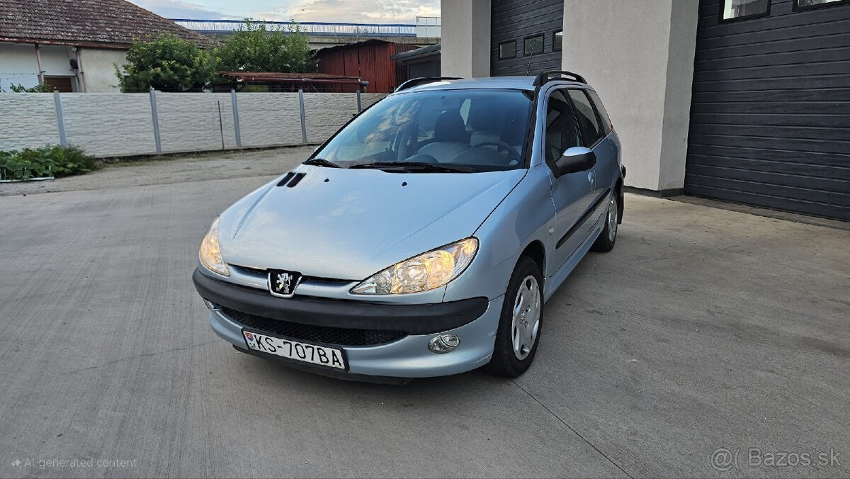 Peugeot 206 sw, kombi, 1.1, prvy majitel