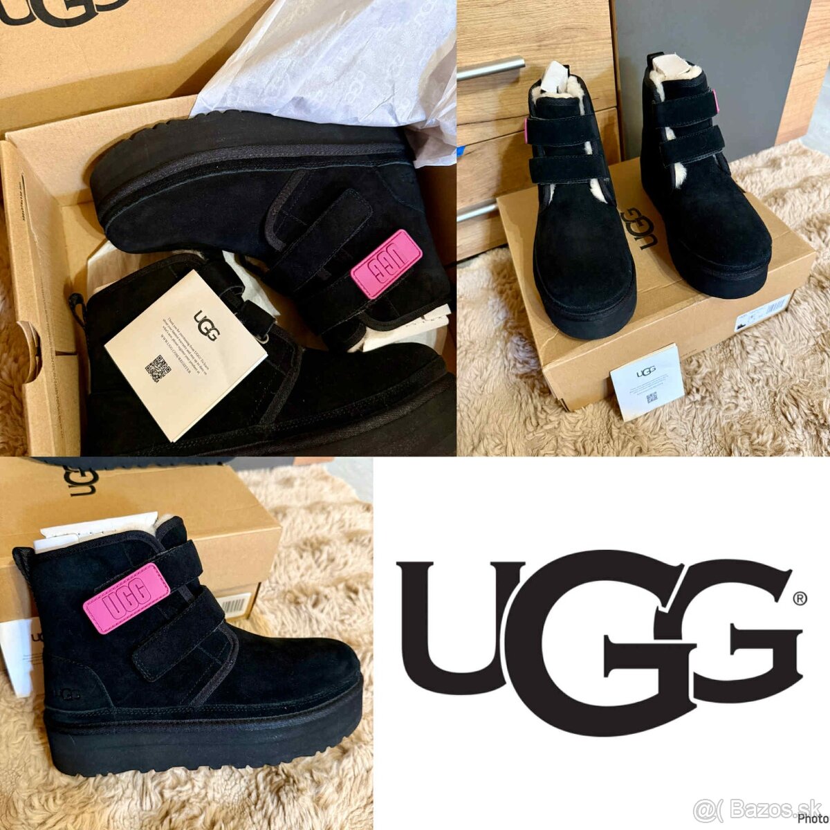 ugg neumel black platform original nove cizmy-snehule