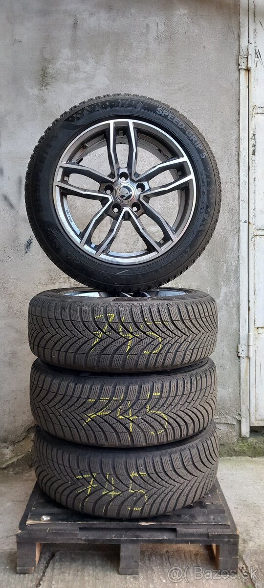 Hlinikove disky 5x112 r17 a zimne pneu 215/55 r17