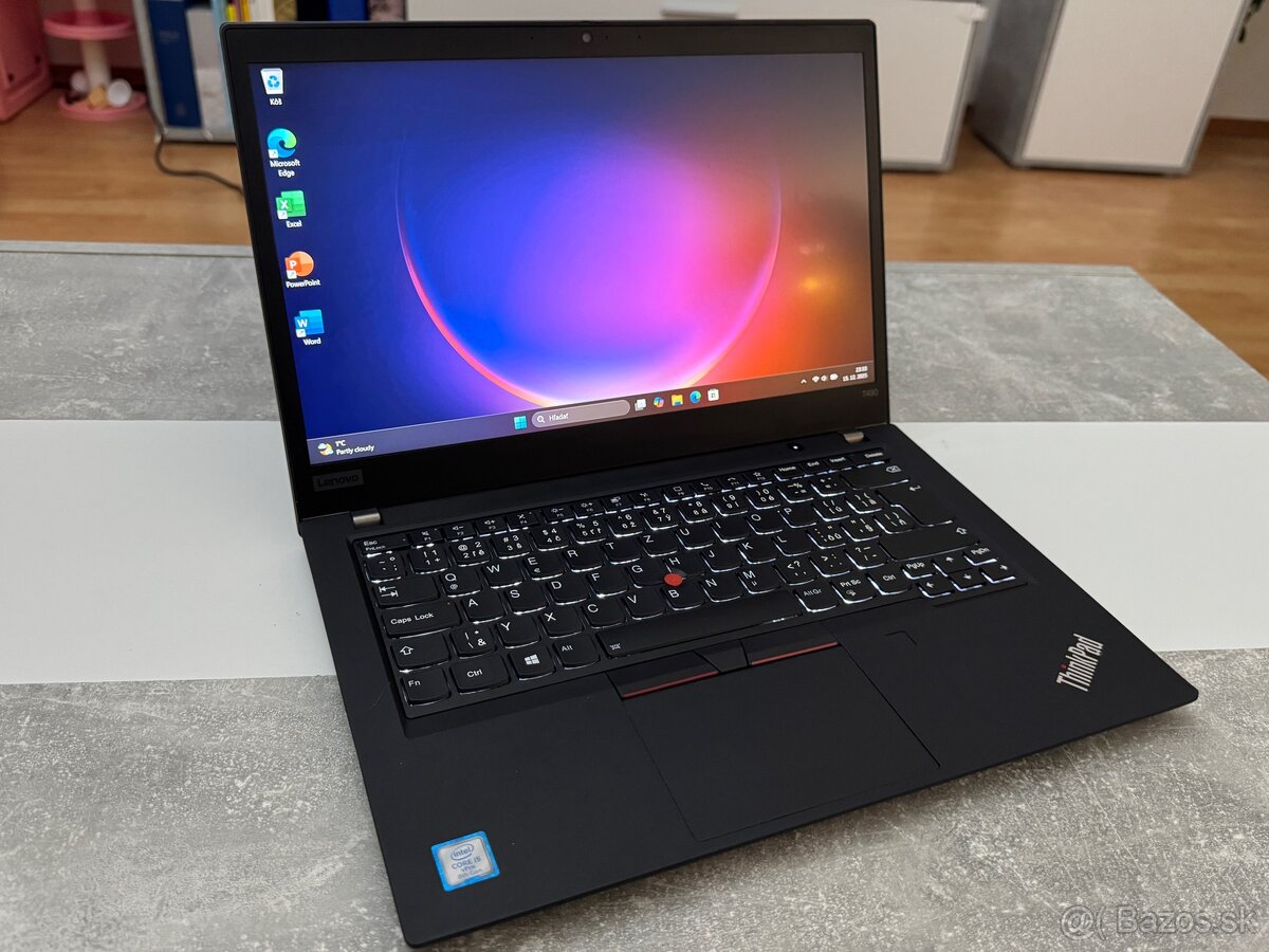 Spoľahlivý ThinkPad T490 i5-8.gen 8GB RAM 256GB
