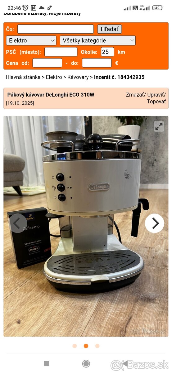 delonghi nefunkčný aj iný