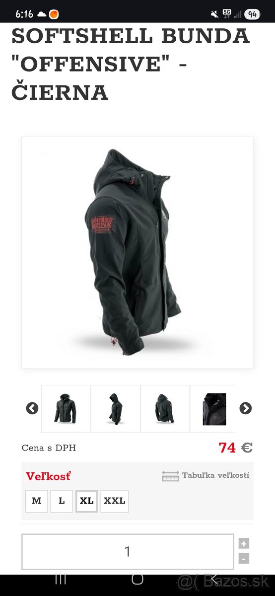 Softshell bunda, Doberman Aggressive XL