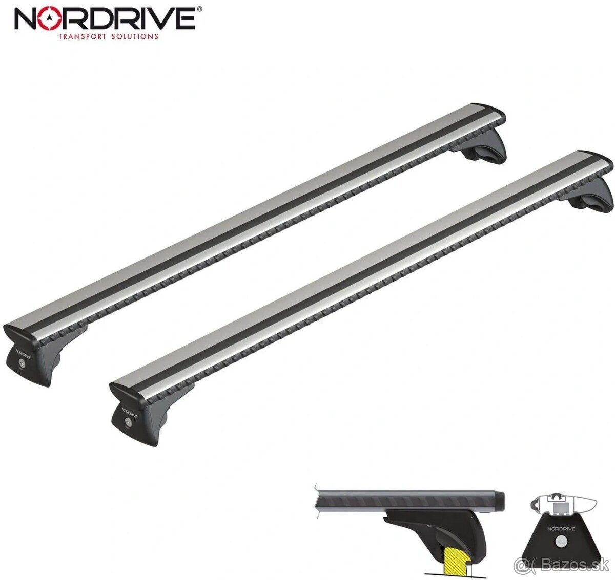 Strešné priečne nosiče NORDRIVE SILENZIO 108 cm