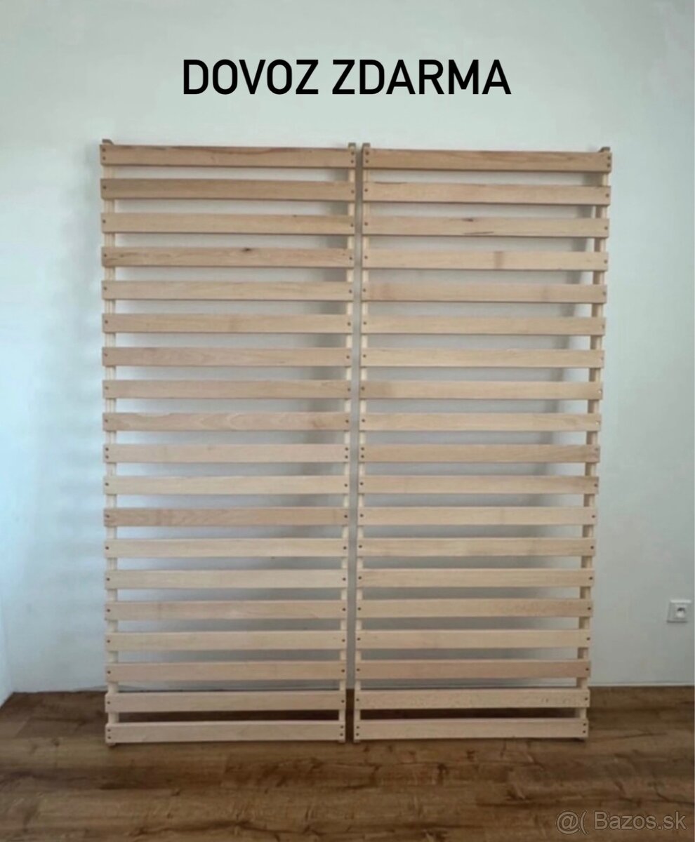 2x nový, nepoužitý masívny rošt 80x200cm + DOVOZ ZDARMA
