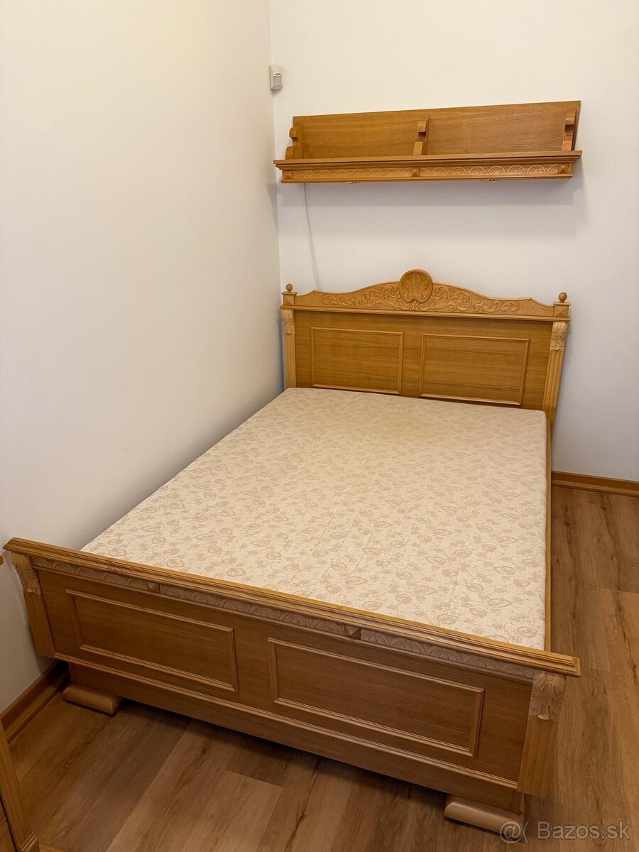 manželská postel dub masív