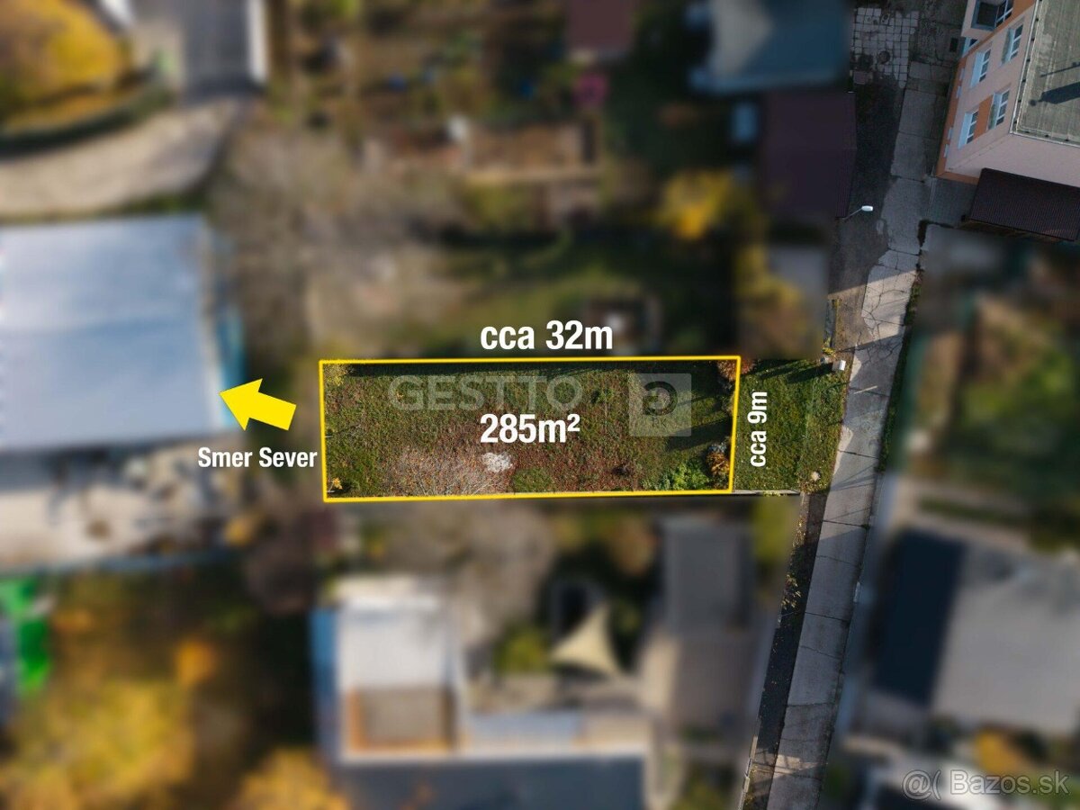 GESTTO | STAVEBNÝ POZEMOK NA PREDAJ | 285 m2 | TRNAVA – MEDZ