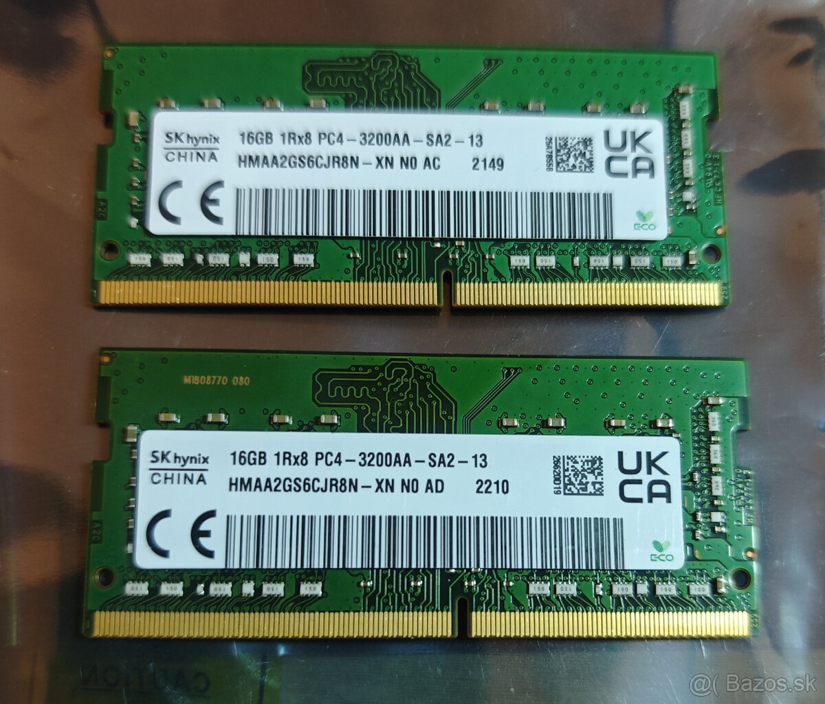 32GB 2x16GB SK hynix SO‑DIMM DDR4 PC4‑3200