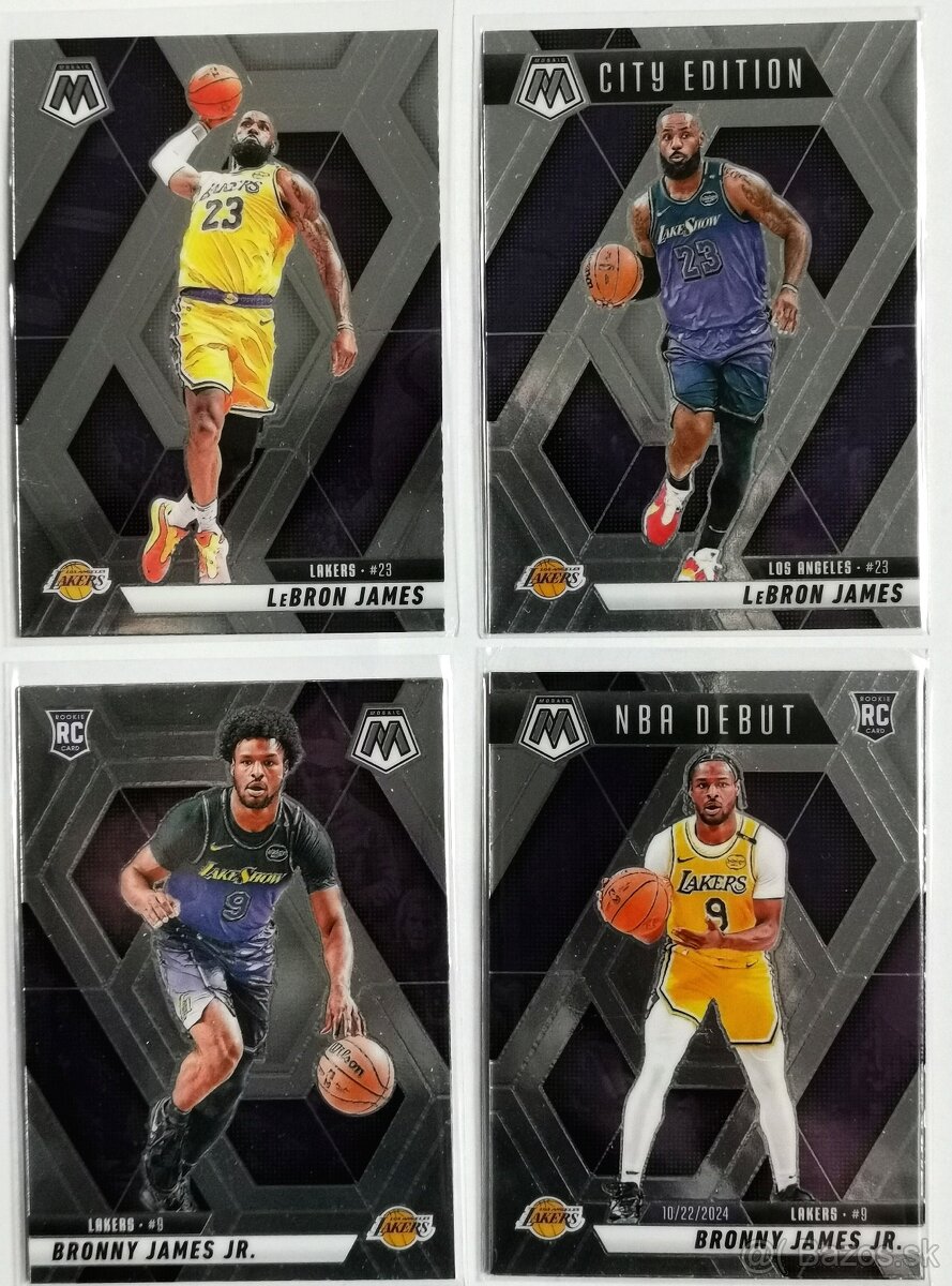 NBA karty - Lebron+Bronny James