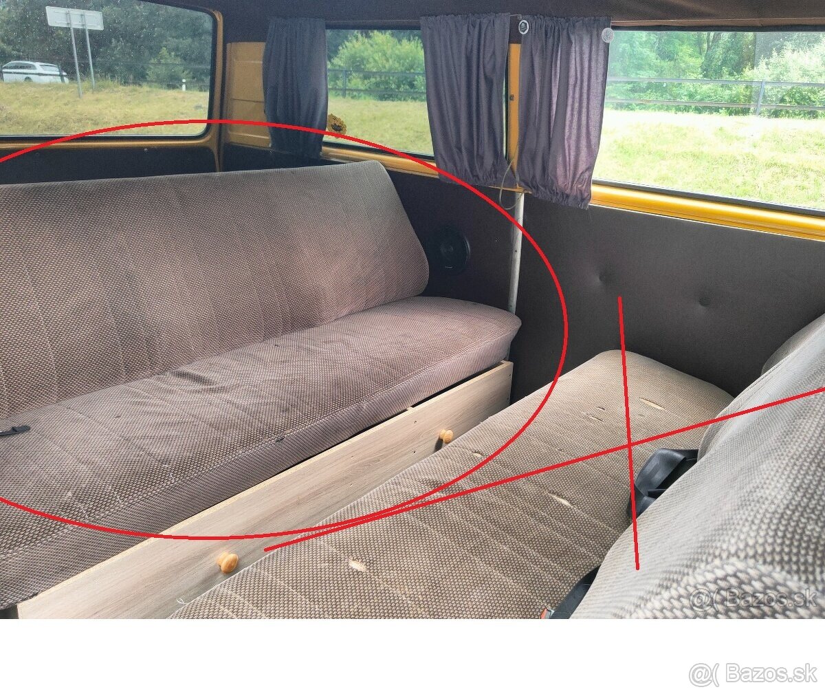 Zadná lavica VW Transporter T3