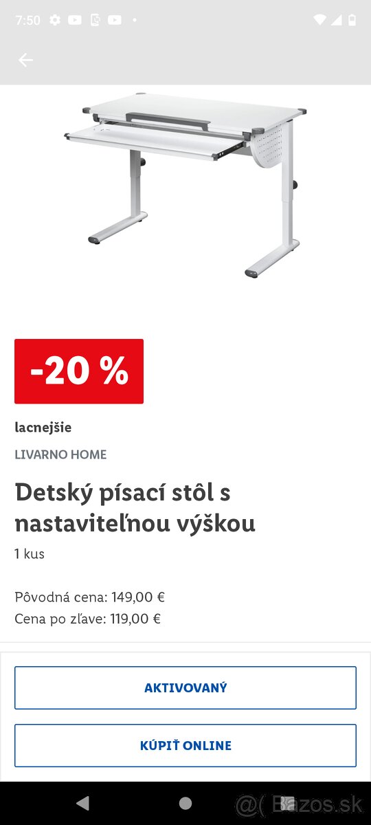 Predám nový neodbaleny písací stôl