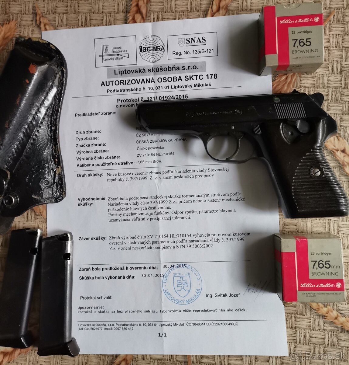 Predám ČZ 50 /7.65 mm/