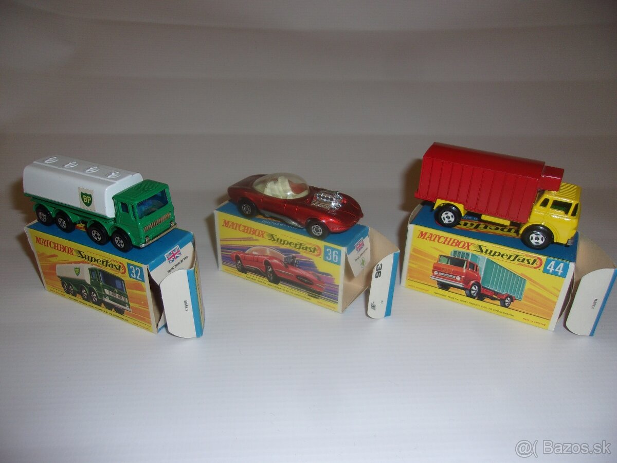 Modely áut Matchbox v originálnych krabičkách