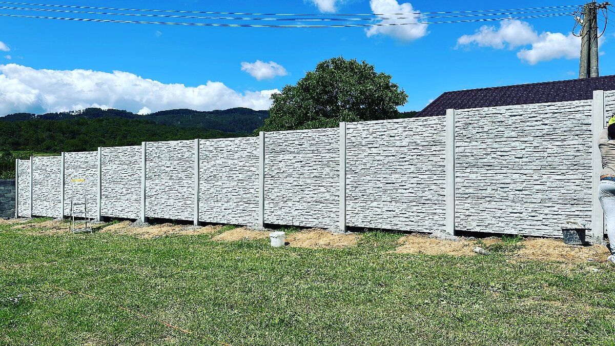 Slovenské betónové ploty aj s montážou len 83€/BM- Košice