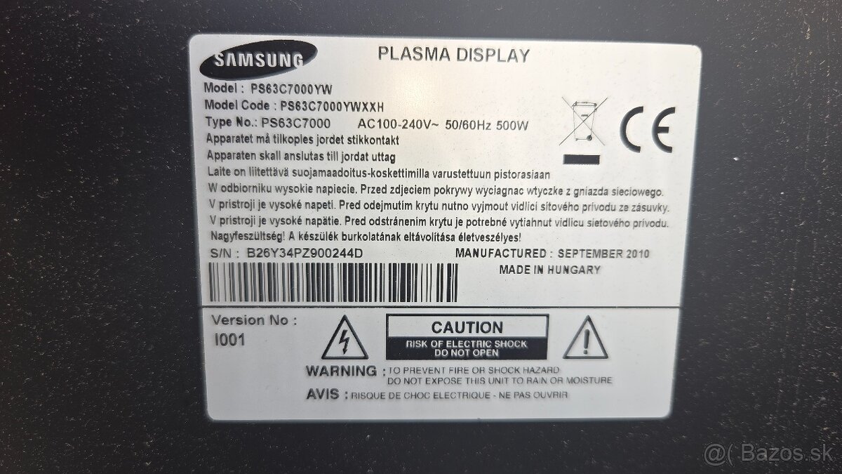 ND na Plazma TV Samsung.