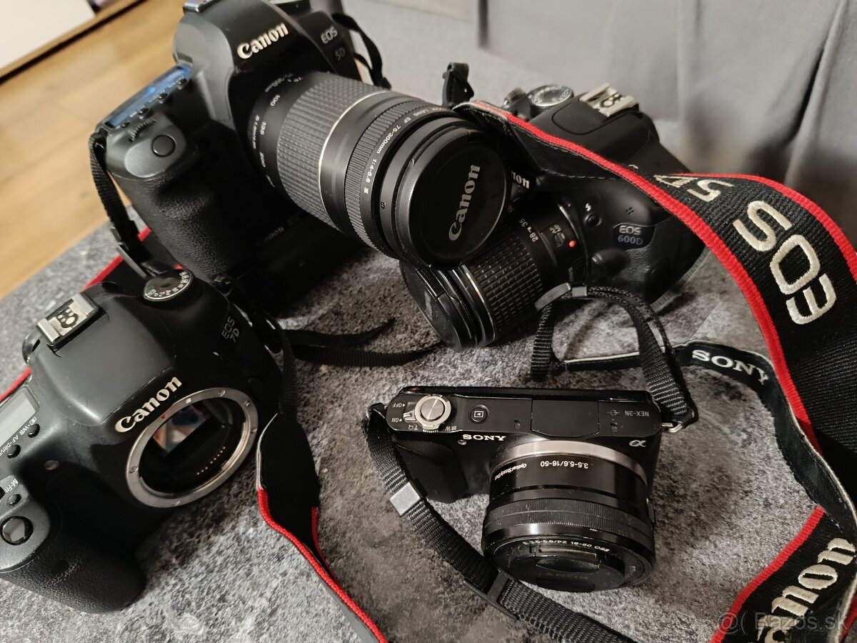 Predam Canon  7D , 600D, 5D ,Alpha nex 3N