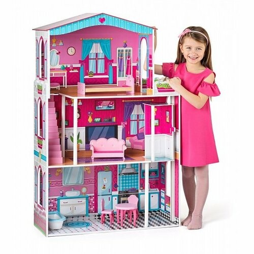 Domček pre bábiky Barbie – drevený domček pre deti
