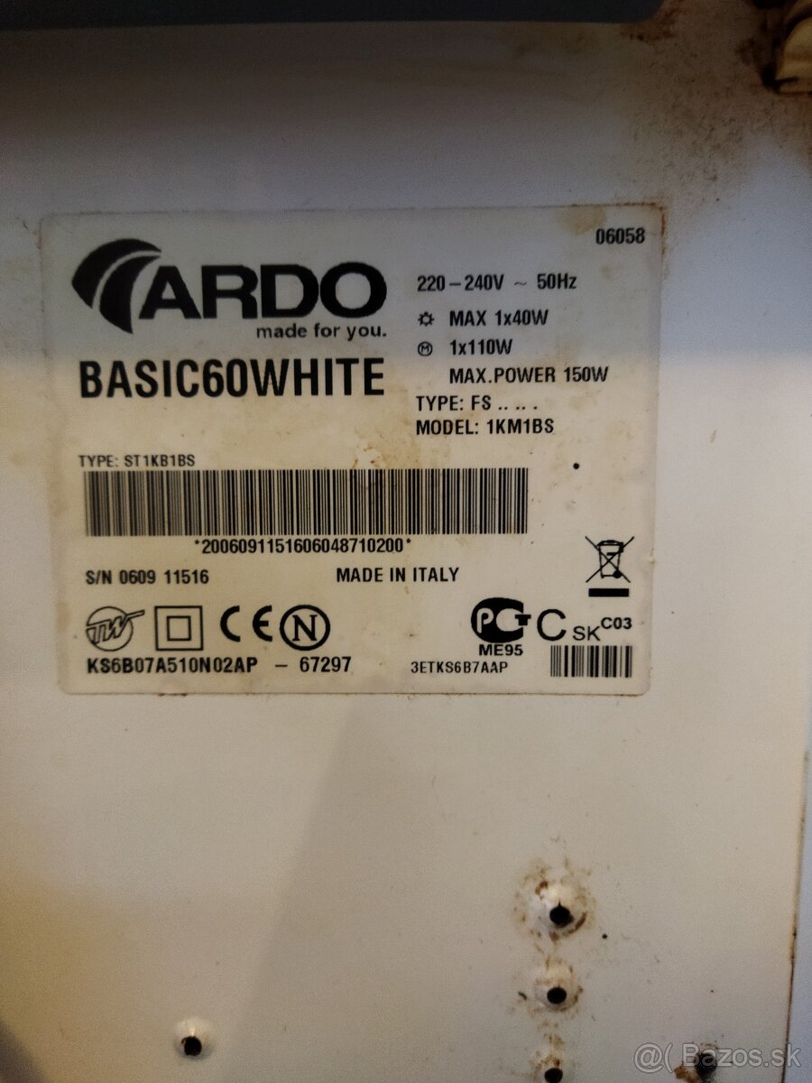 Ardo Basic 60 White