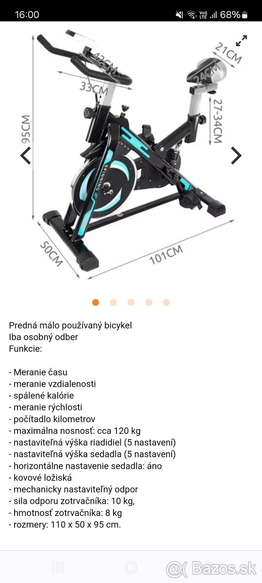 Stacionarny bicykel za symbolicku sumu